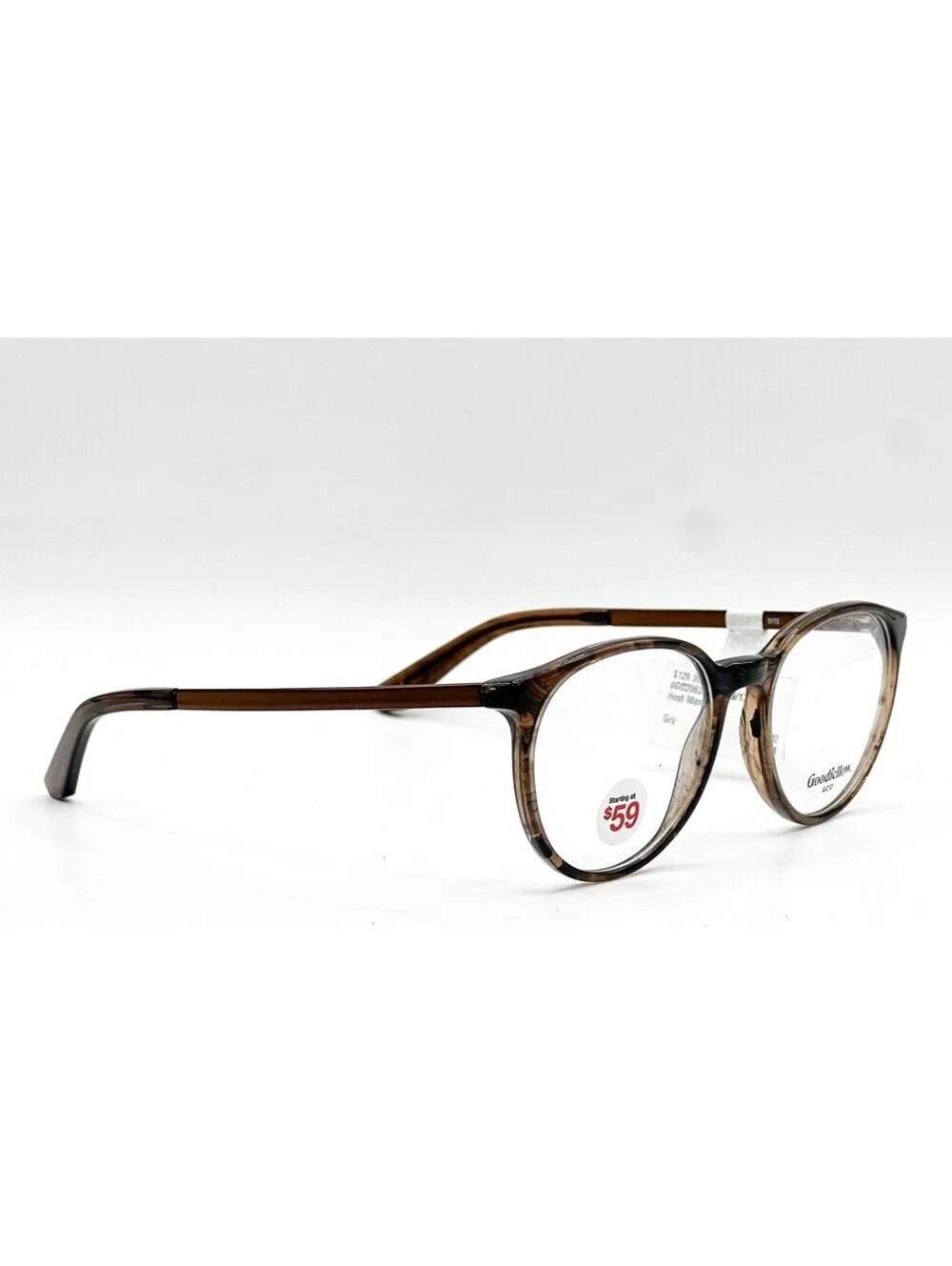 Goodfellow&Co G02062 5942 Brown Clear Authentic Eyeglasses 49-17-140